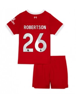 Otroški Nogometna dresi replika Liverpool Andrew Robertson #26 Domači 2023-24 Kratek rokav (+ hlače)